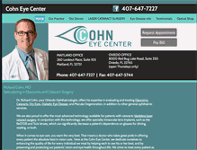 Tablet Screenshot of cohneyecenter.com